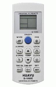 CONTROL REMOTO UNIVERSAL P/AIRE ACOND(Q-1000E)